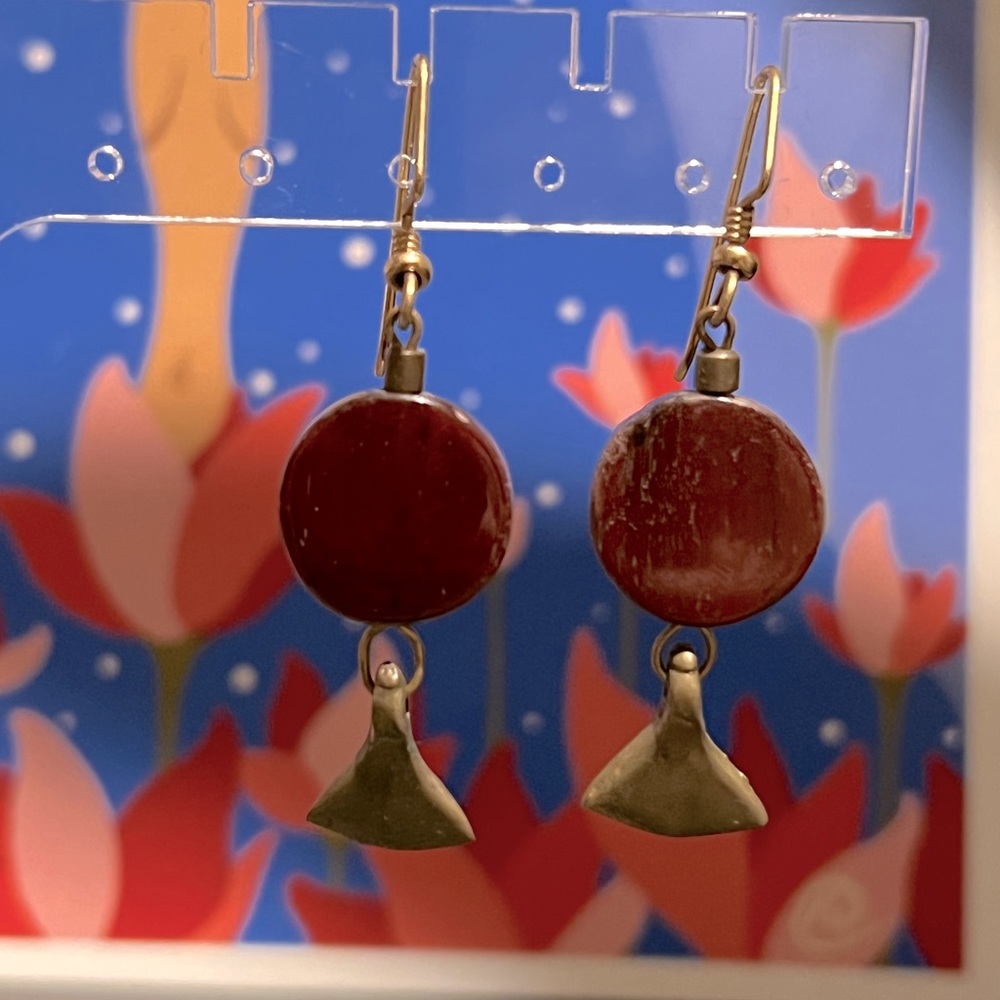 Goldstone custom boho earrings.
